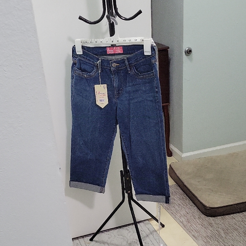 Classic Blue Cropped Ankle Jeans
